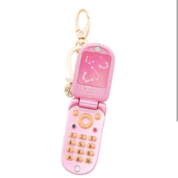 🔹️Betsey Johnson🔹️ Handbag Charm/Key Chain Flip Phone - Picture 2 of 4